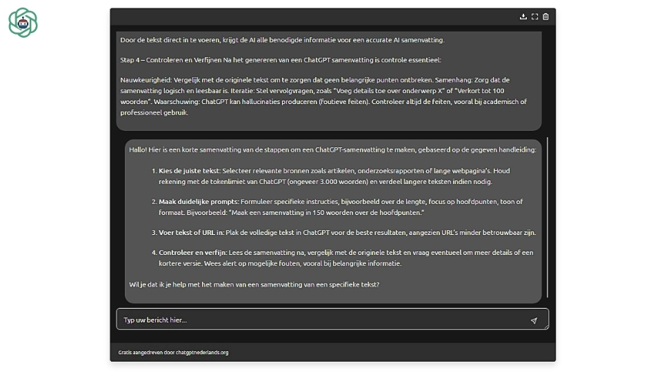 Een ChatGPT Samenvatting Maken