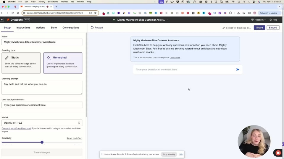 ChatGPT Alternatief - Zapier AI Chatbot