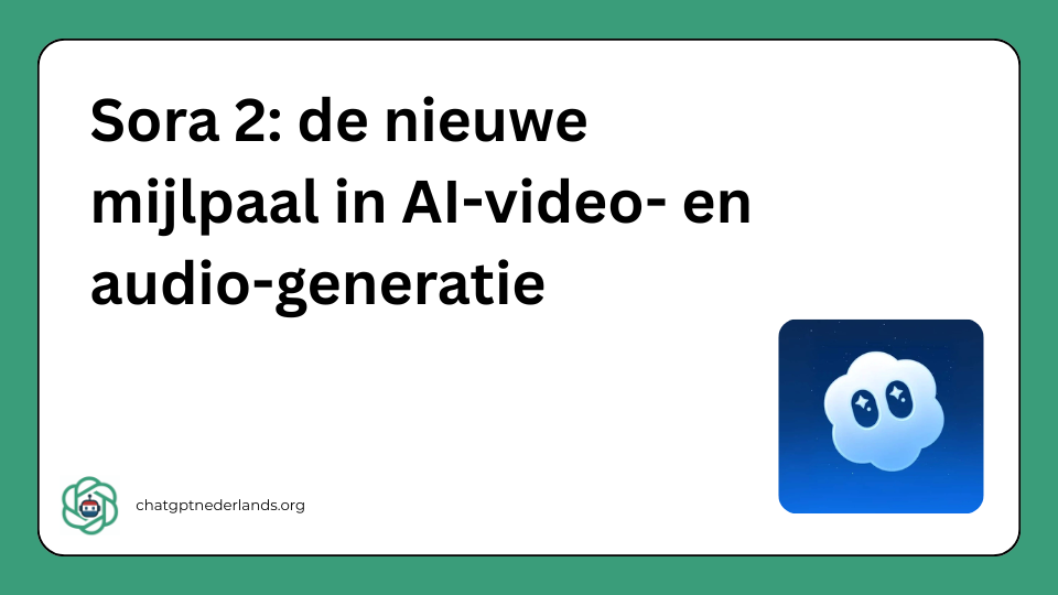 Sora 2 de nieuwe mijlpaal in AI-video- en audio-generatie